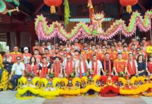 纳闽凤凰山八仙庙龙狮团 新祥龙7新狮开光点睛