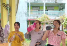 丹南区各中小学同步举行喝白水计划