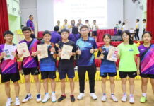 根区学联乒乓赛育源选手成绩优异获表扬