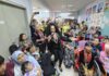 Rebecca entertains palliative patients