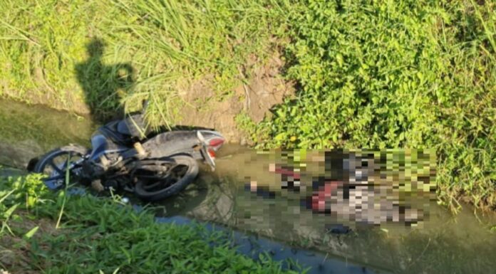 Penunggang motosikal maut terbabas masuk parit