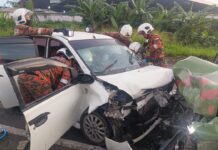 Man seriously injured in two-vehicle crash in Lahad Datu
