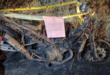 Fire destroys motorcycle in Sandakan