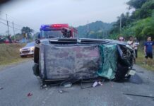 Tiga maut, tiga cedera dalam kemalangan di Kunak