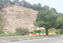 Landslide forces closure of Jalan Buli Sim-Sim in Sandakan