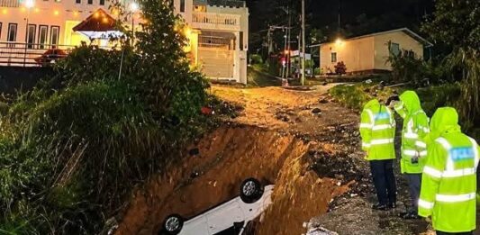 沙巴暴雨引洪灾土崩|灵鹿惨遭沖下斜坡