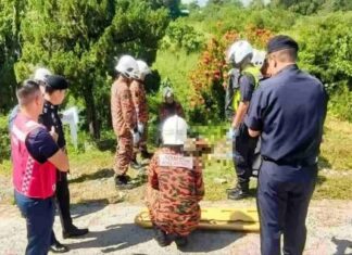 铁梯误触高压电缆|工友校门前修灯惨遭电殛